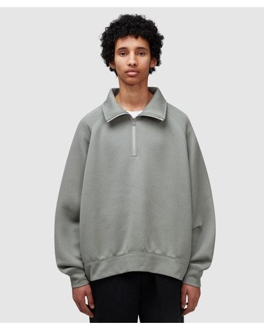 Nike Gray Tech Fleece Half Zip Sweatshirt for men