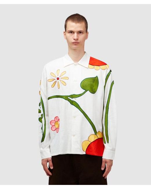 Sky High Farm Boticelli Embroidered Flower Shirt for men