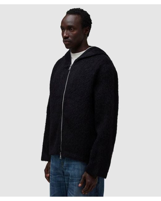 Our Legacy Black Relaxed Hairy Wool Full-Zip Jacket for men