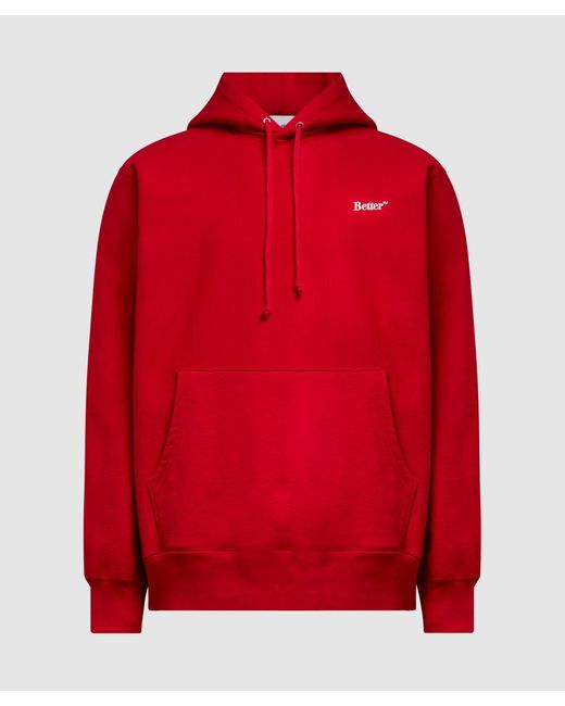 Better Gift Shop Cotton Logo Hoodie In Red For Men | Lyst Australia