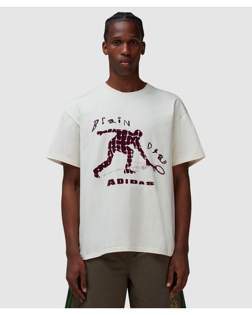 Adidas White X Brain Dead Tennis T-Shirt (Cream Wonder