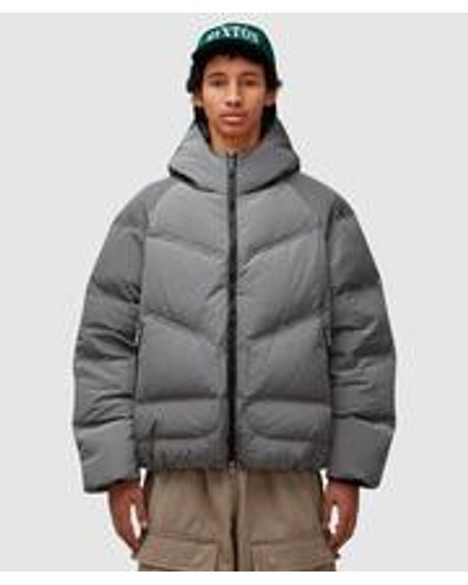 Cole Buxton Gray Hooded Insulated Jacket for men