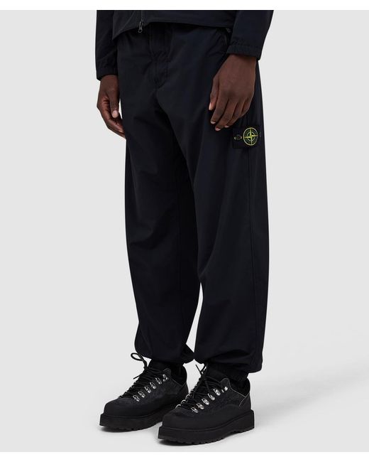 Stone Island Blue Stretch Nylon Tech Fleece Pant for men