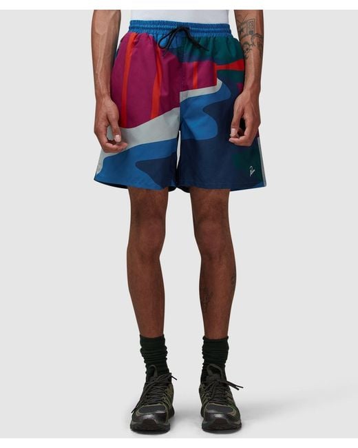 Parra Blue The Festival Fence Swim Short for men