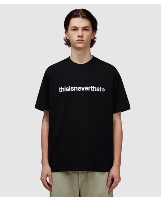 Thisisneverthat Black T-logo T-shirt for men