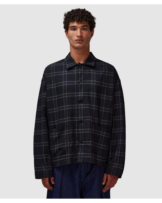 YMC Blue Pj Overshirt for men