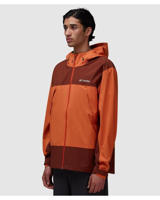 Columbia Orange Boulder Falls Jacket (Tuscan, Spice for men