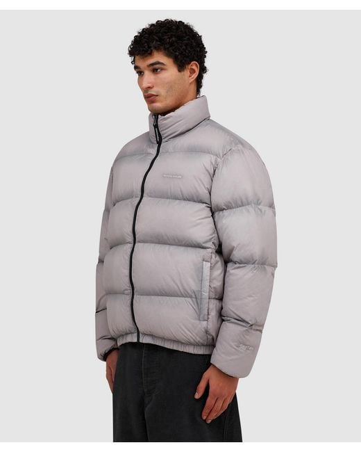 Thisisneverthat Gray Pertex T Overdyed Down Jacket (Stone for men