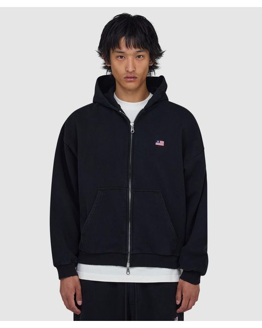 Cole Buxton Blue Mini Flag Full Zip Hoodie (Vintage for men