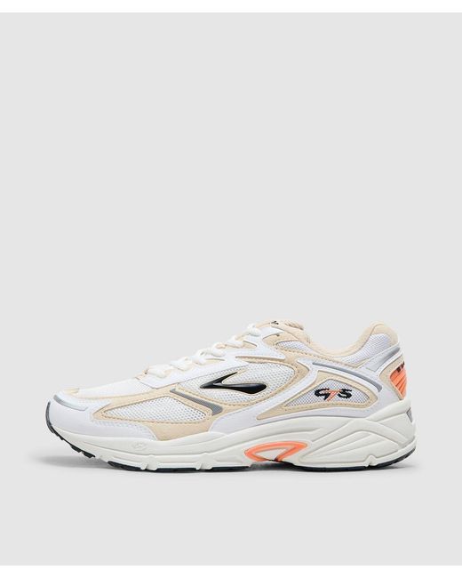 Brooks White Adrenaline Gts 4 Sneaker /Fog/Nectarine for men