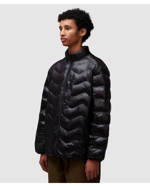 Purple Mountain Observatory Black Waves Light Puffer Jacket for men