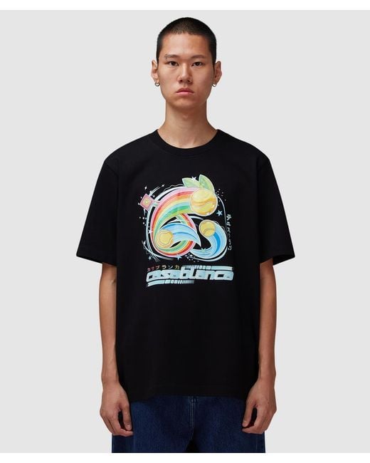 Casablanca Black Manga Tennis Ball T-Shirt
