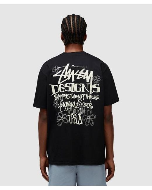 Stussy Black Laguna Beach T-shirt for men