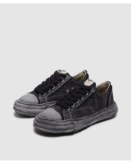 Maison Mihara Yasuhiro Black Peterson 23 Og Sole Vintage Effect Sneaker (Blk/Blk