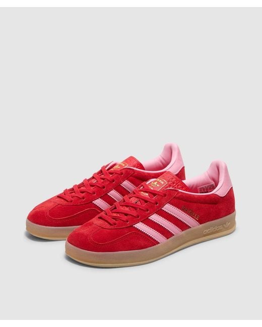 Adidas Red Gazelle Indoor Sneaker (Better Scarlet/Light/Gum4 for men
