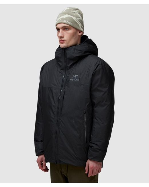 Arc'teryx Black Alpha Lightweight Parka Jacket for men