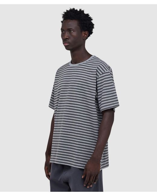 Nanamica Blue Coolmax Stripe T-Shirt (Mix X for men