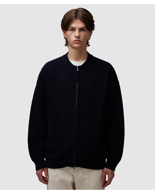 FRIZMWORKS Black Wool Deck Zip Up Cardigan ( for men