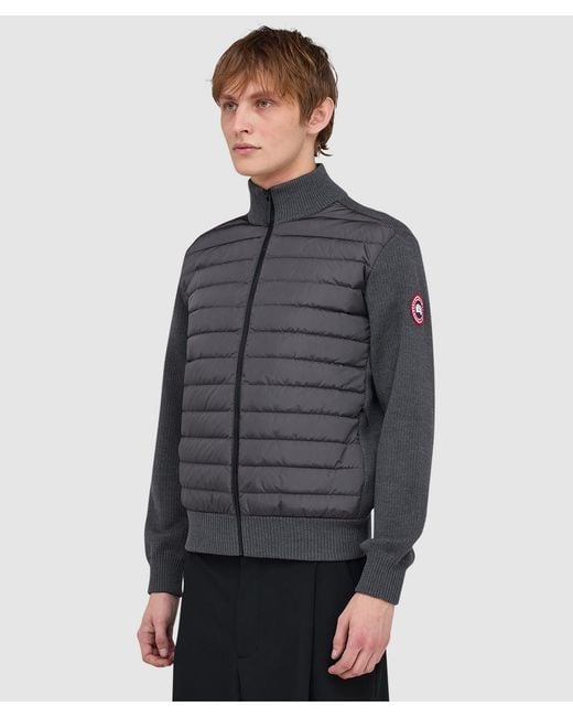 Canada Goose Brown Hybridge Knit Jacket Gris De Fer for men