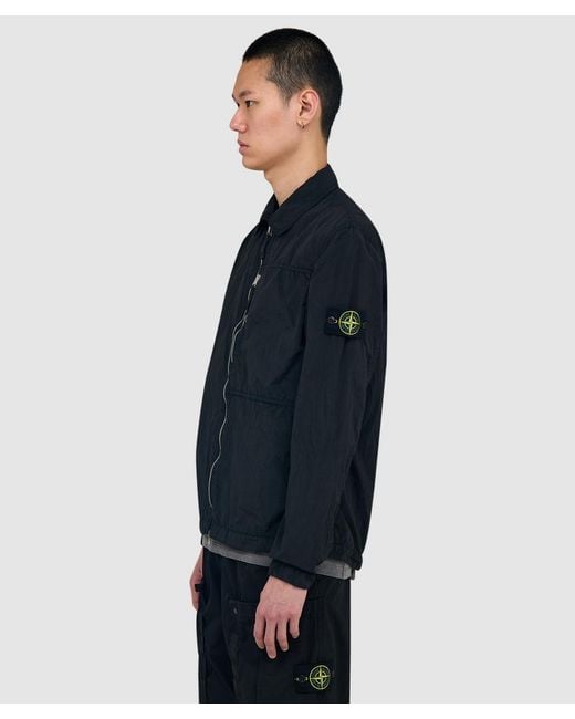Stone Island Blue Nylon Metalineconyl Dyed Shirt for men