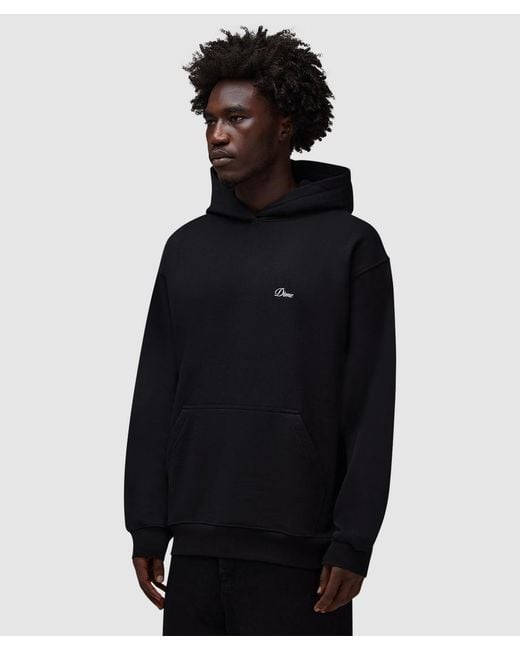 Dime Blue Cursive Small Logo Hoodie for men