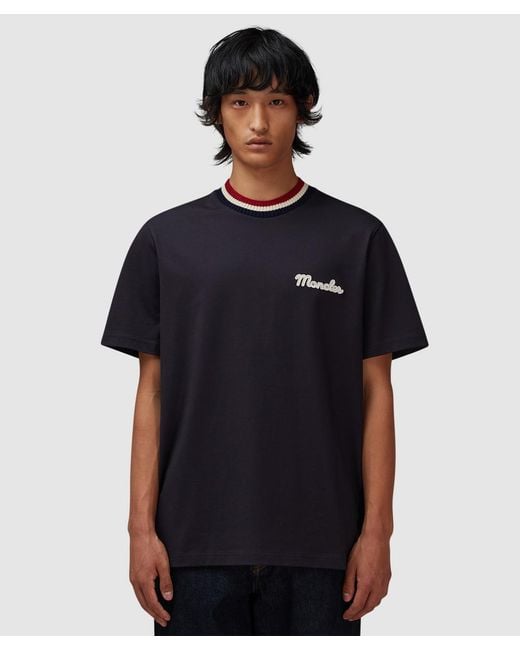 Moncler Blue Short Sleeve T-Shirt