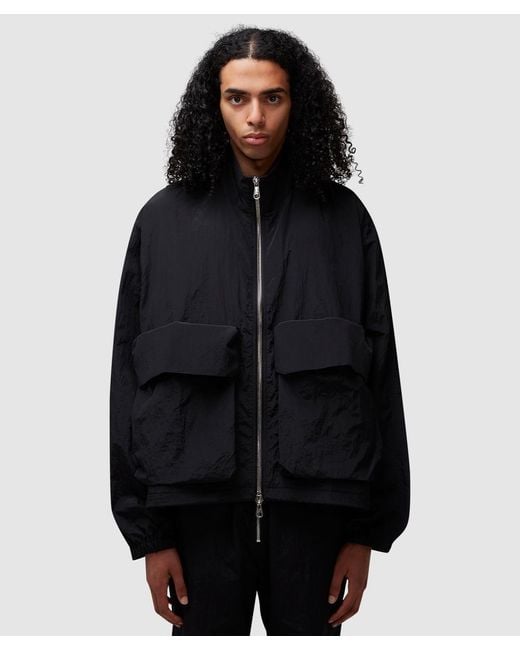Cole Buxton Blue Nylon Combat Track Jacket for men