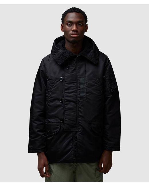 Beams Plus Black Mil Type N-3B Down Jacket for men