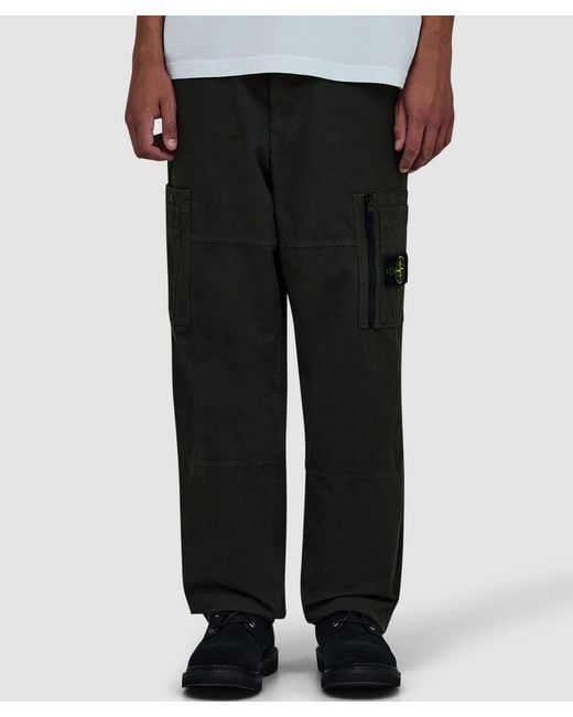 Stone Island Black Organic Cotton Pant for men