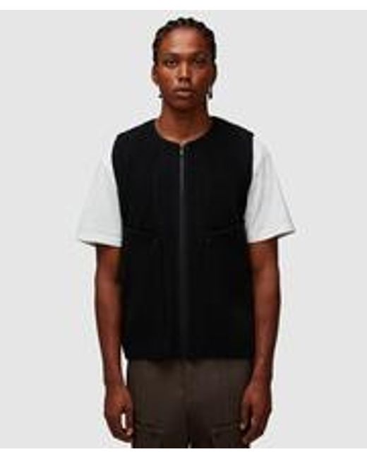 Homme Plissé Issey Miyake Pleats Cargo Gilet Vest in Black for Men  