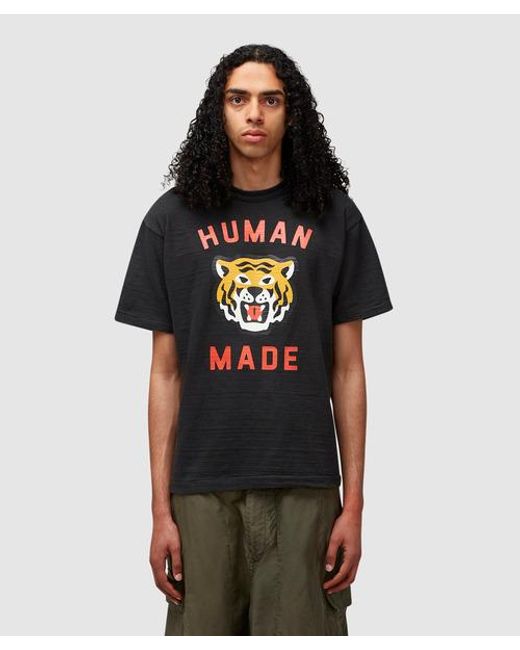 Human Made Black Graphic Tiger T-shirt for men