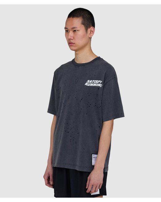 Satisfy Blue Mothtech Wave Logo T-Shirt (Aged for men