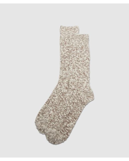 Anonymous Ism White Light Slub Crew Sock