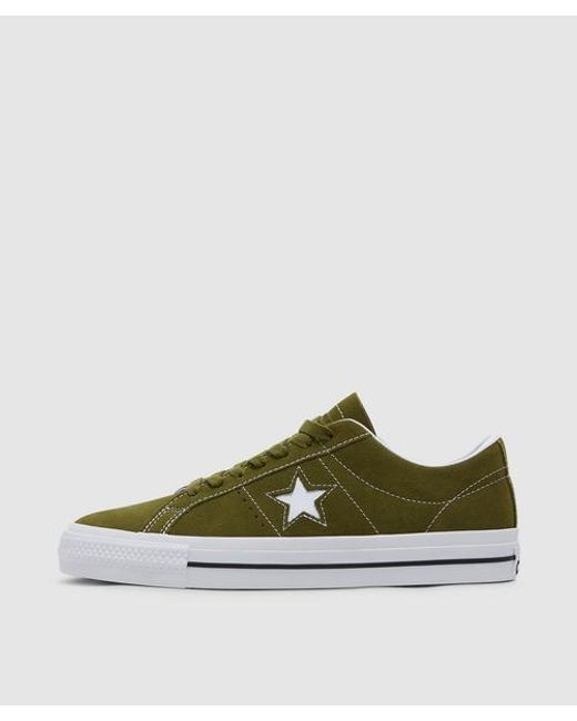 Converse Green One Star Pro Suede Sneaker for men