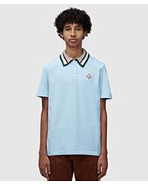 Casablancabrand Multicolor Striped-collar Regular-fit Organic-cotton Piqué Polo Shirt for men