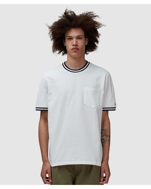 Noah NYC White Striped Ringer T-Shirt