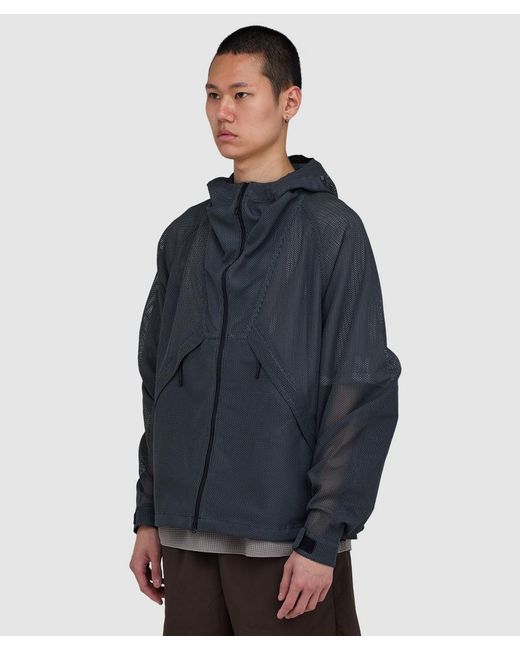 Goldwin Blue Tonalith Mesh Hooded Jacket for men