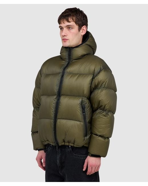 MKI Miyuki-Zoku Green Translucent Hooded Bubble Jacket for men