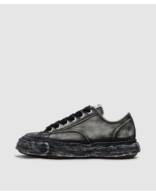 Maison Mihara Yasuhiro Black Peterson 23 Low Overdye Leather Sneaker