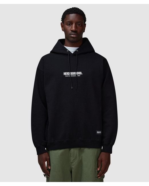 Neighborhood Black Solid Sweat Hoodie for men