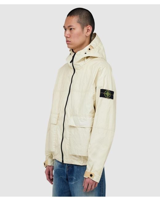 Stone Island Natural Membrana 3L Tc Short Parka Jacket (Ivory for men