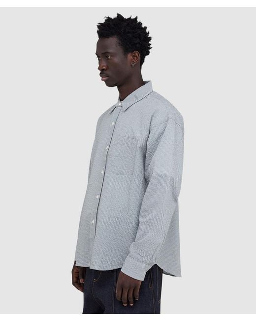 mfpen Gray Executive Shirt (Textured Bottle Check for men