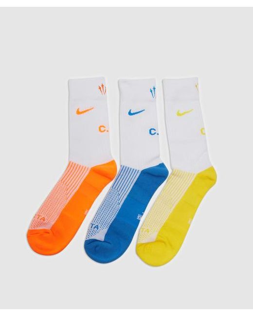 Nike Orange X Nocta 3 Pack Crew Socks for men