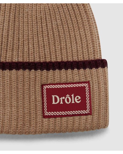 Drole de Monsieur Brown Wool Beanie
