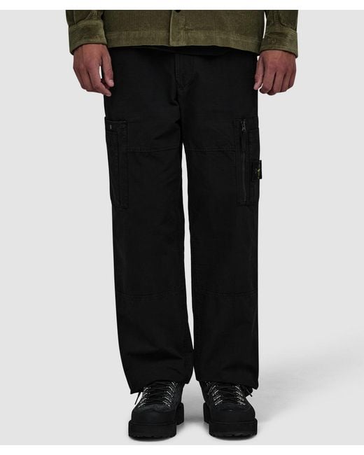 Stone Island Black Organic Cotton Pant for men