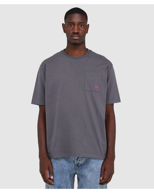 Parra Blue Signature Pocket T-Shirt for men