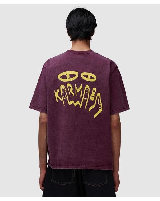 KARMA8A Purple Real Washed T-Shirt