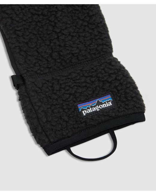 Patagonia Black Retro Pile Gloves