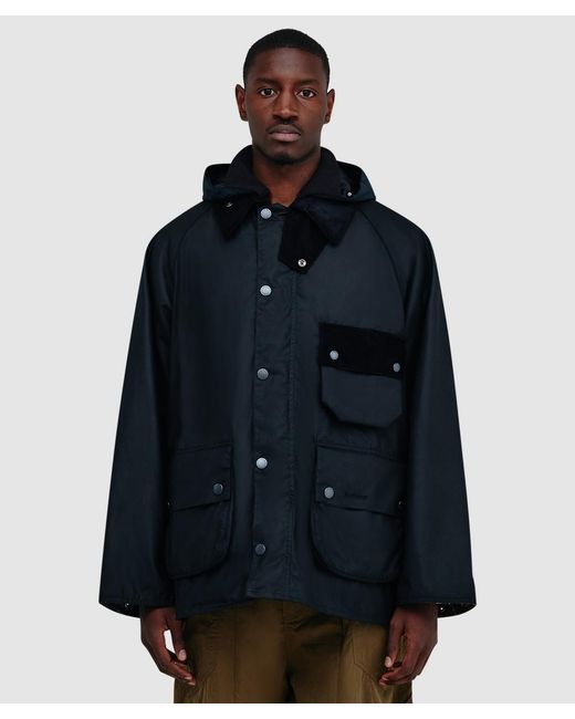 Barbour Blue Modified Solway Wax Jacket for men