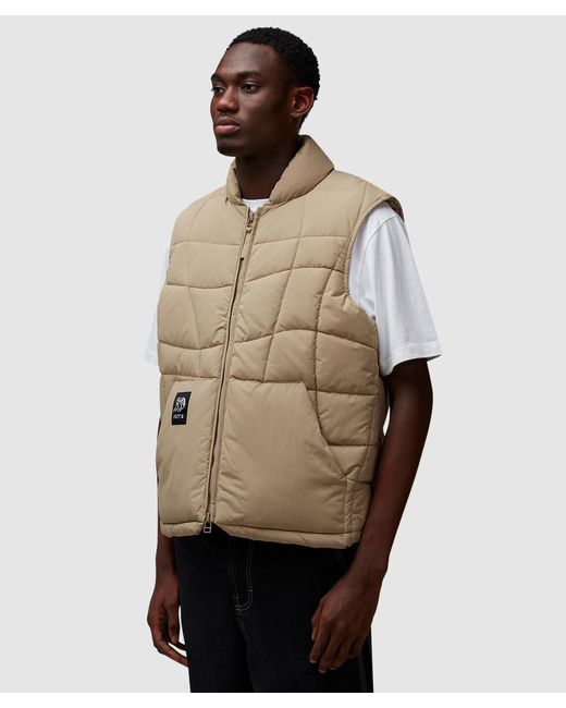 Parra Natural Waved Alien Puffer Vest ( for men